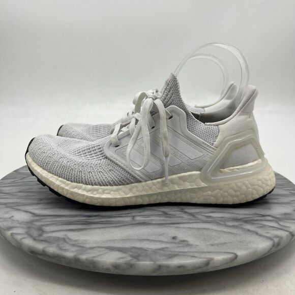Adidas Ultraboost 20 Running Shoe Womens 6 Triple White Lace Up Sneaker EG0713 - Picture 4 of 12